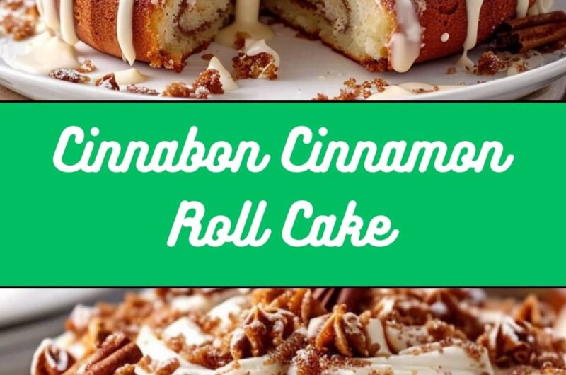 Cinna Bun Cake Recipe | Soft, Gooey & Easy Cinnamon Roll Cake