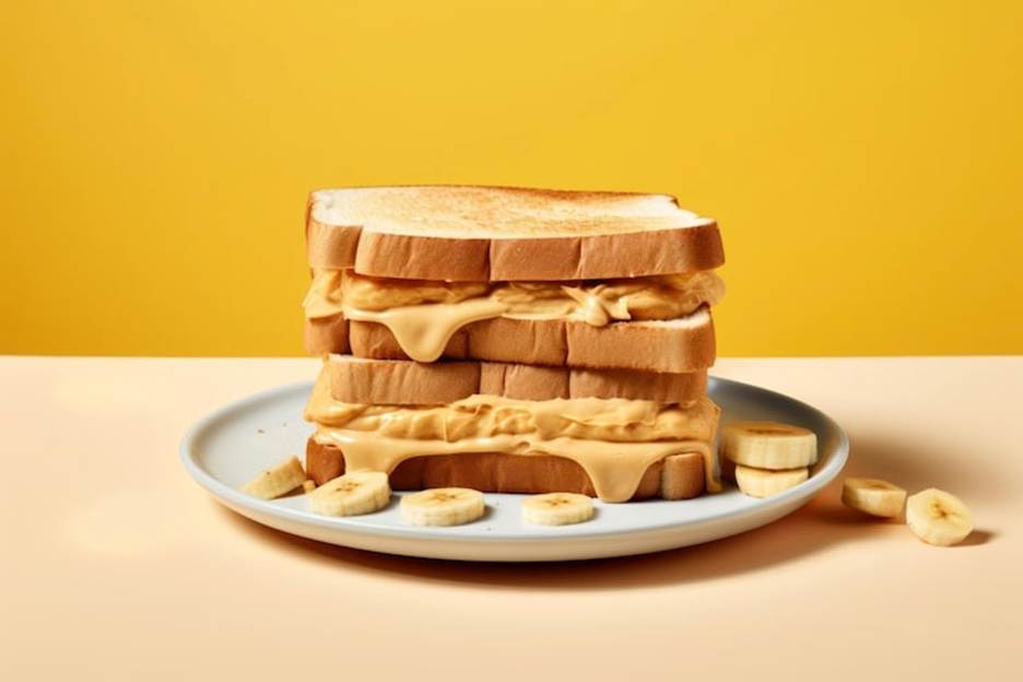 Toast with Peanut Butter and Honey