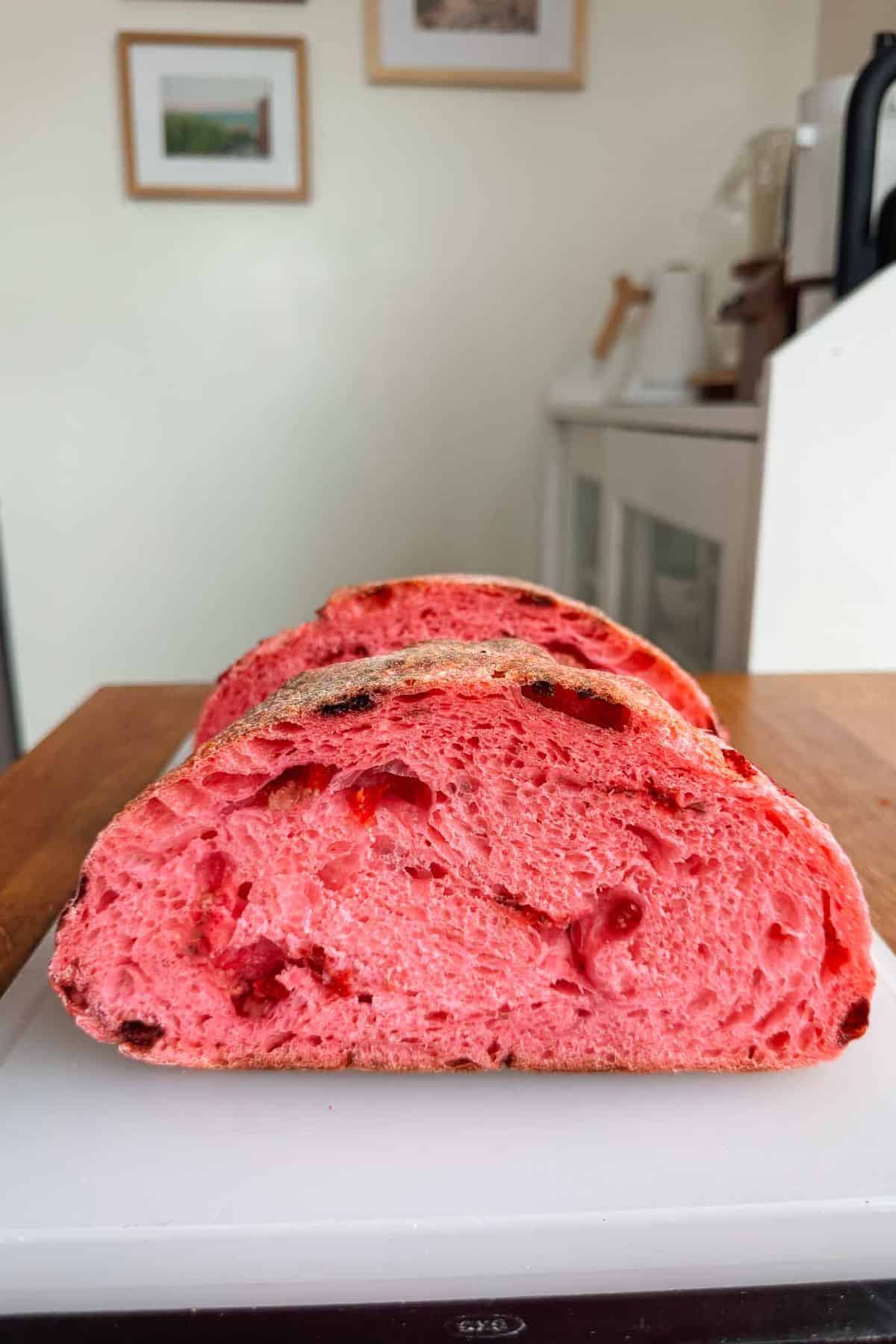 strawberry sourdough bread